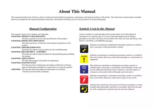 Epson PictureMate 500 deluxe printer service manual Preview image 4