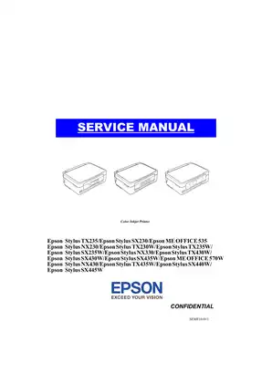 Epson Stylus SX230/SX235/SX430/SX440 Series Service Manual
