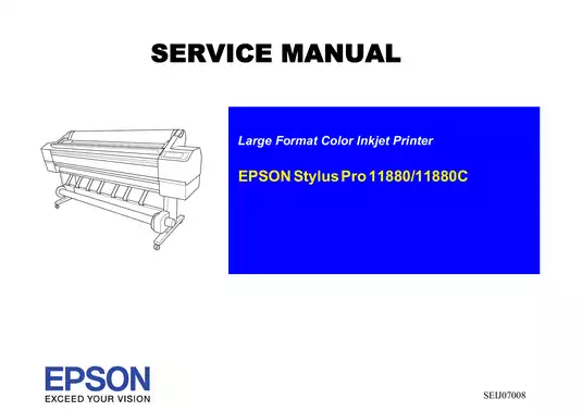 Epson Stylus Pro 11880/11880C Service Manual - Comprehensive Guide for Repair and Maintenance
