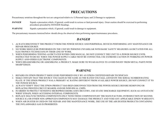 Epson Stylus Pro 11880 + 11880C large-format printer service manual Preview image 2