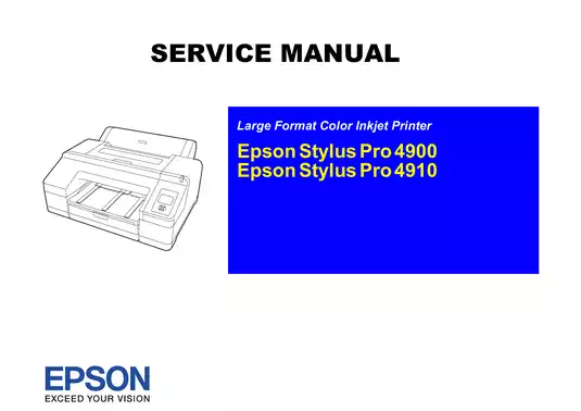 Epson Stylus Pro 4900/4910 Printer Service Manual