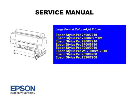 Epson Stylus Pro 7890, 7908 large-format printer service manual Preview image 1
