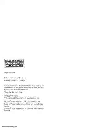 1997 Sea-Doo SP, SPX, GS, GSI, GSX, GTS, GTI, GTX, XP, HX shop manual manual page 3 preview Bombardier 1997 Sea-Doo SP, SPX, GS, GSI, GSX, GTS, GTI, GTX, XP, HX shop manual manual preview page 3 - thumbnail