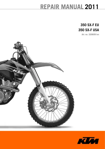 2011 KTM 350 SX-F Service Manual (PN 3206091en)