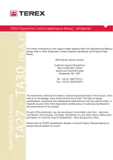 2006–2007 Terex TA27, TA30 G7 Articulated Dump Truck Maintenance Manual (P/N 15503430) – preview page 5