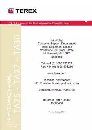 Terex Maintenance Manual for Heavy Machinery Preview image 3