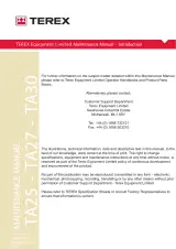 TEREX TA25 / TA27 / TA30 Dump Truck 2009 Workshop Maintenance Manual (P/N SM 15503430) – preview page 5