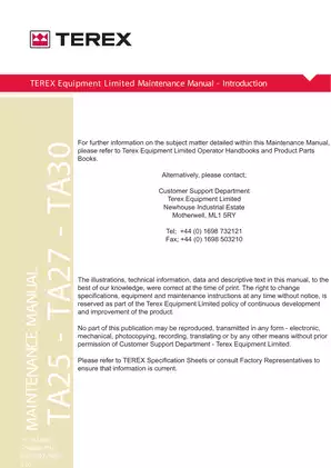 Terex Maintenance Manual for Heavy Machinery Preview image 5