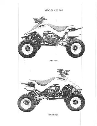 1987-1992 Suzuki LT250R Quadracer shop manual Preview image 3