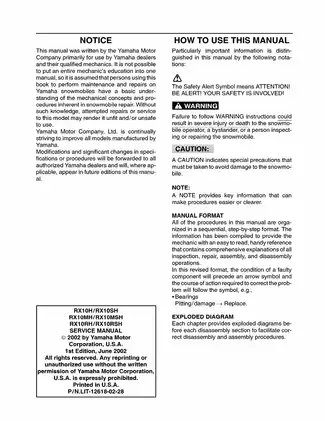 Yamaha APEX 2011-2012 Service Manual Preview image 3