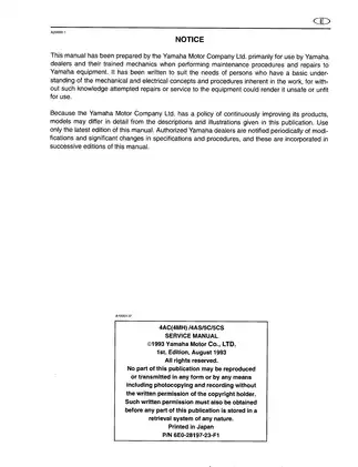 Yamaha Outboard Motor Manual (1994-2001) - Comprehensive Service Guide Preview image 2