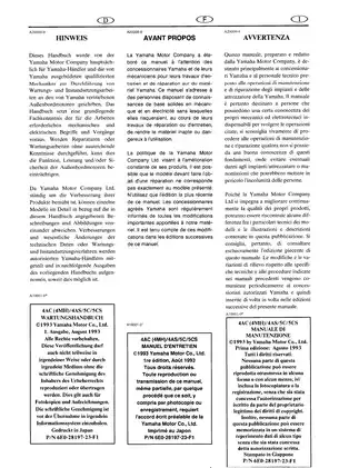 Yamaha Outboard Motor Manual (1994-2001) - Comprehensive Service Guide Preview image 3