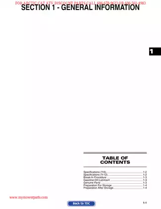2006 Arctic Cat Y-6/Y-12 Youth ATV Service Manual Preview image 3