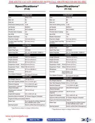 2006 Arctic Cat Y-6, Y-12, Utility, 50cc, DVX, 90cc Youth ATV manual Preview image 4