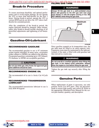 2006 Arctic Cat Y-6, Y-12, Utility, 50cc, DVX, 90cc Youth ATV manual Preview image 5