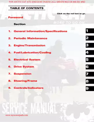 2008 Arctic Cat 366 ATV service manual Preview image 2