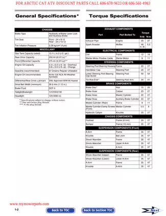 2008 Arctic Cat 366 ATV service manual Preview image 4