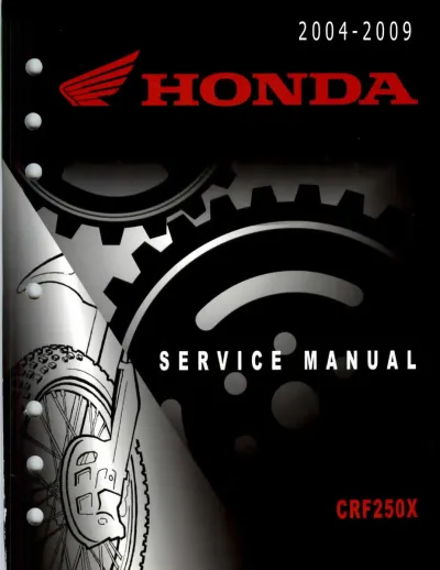Preview: 2004–2009 Honda CRF250X Service Manual (P/N 61KSC05)
