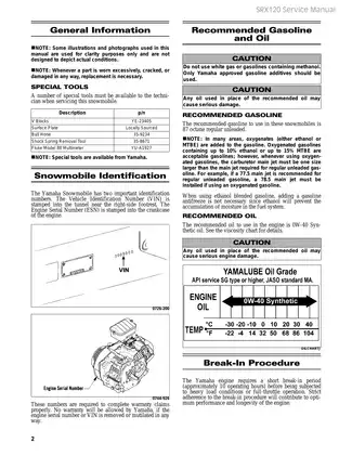 2007-2013 Yamaha SRX120 snowmobile service manual Preview image 4