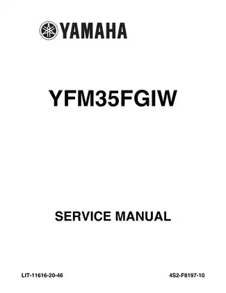 2007-2011 Yamaha Grizzly IRS Auto, YFM35FGIW, 4x4 service manual Preview image 1