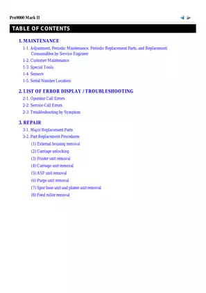 Canon Pro9000 Mark II Service Manual - Complete Repair and Maintenance Guide (2009) Preview image 2