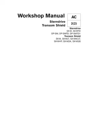 Volvo Penta Stern Drive SX-DP-S sterndrive workshop manual