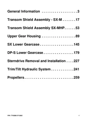 Volvo Penta Stern Drive SX-DP-S sterndrive workshop manual Preview image 3