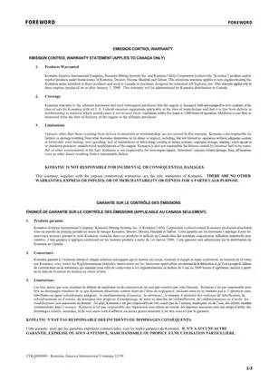 Komatsu™ PC200-7, PC200LC-7, PC200-7B, PC200LC-7B, PC220-7, PC220LC-7 excavator operation and maintenance manual Preview image 4