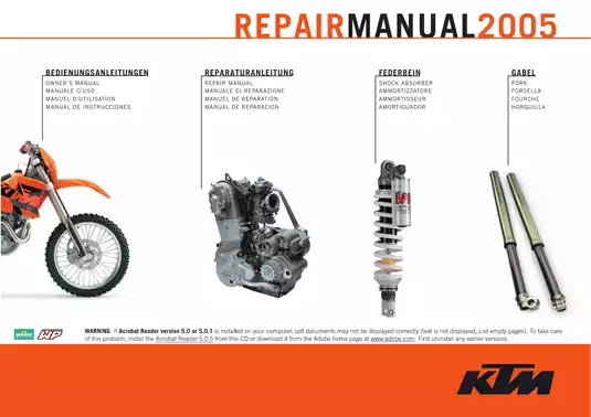 2000-2005 KTM repair manual Preview image 1