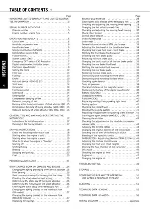 KTM Motorcycle Repair Manual (2000-2005) – Comprehensive Guide to Maintenance and Repair Preview image 5