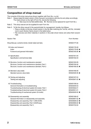 Komatsu Komatsu 125E-5 series SAA6D125E-5 engine shop manual manual preview page 5 - thumbnail