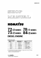 Komatsu 3D72-2, 3D75-2, 3D78-1, 3D84-2, 3D84N-2, 4D84-2 Diesel Engine Shop Manual (P/N SEBM002400) – preview page 1