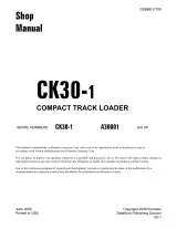Komatsu CK30-1 Compact Track Loader Factory Service Manual (P/N CEBM017100) – preview page 1
