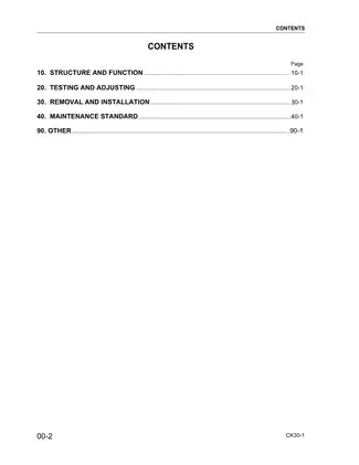 Komatsu CK30-1 compact track loader shop manual Preview image 2