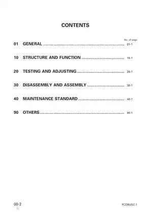 Komatsu PC228USLC-1, PC228US-USLC-2 hydraulic excavator shop manual Preview image 2