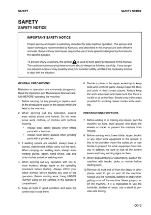 Komatsu PC75UU-2 mini excavator shop manual Preview image 5