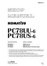 Komatsu PC78UU-6 / PC78US-6 Excavator Service & Repair Manual (P/N SEBM025116) – preview page 1