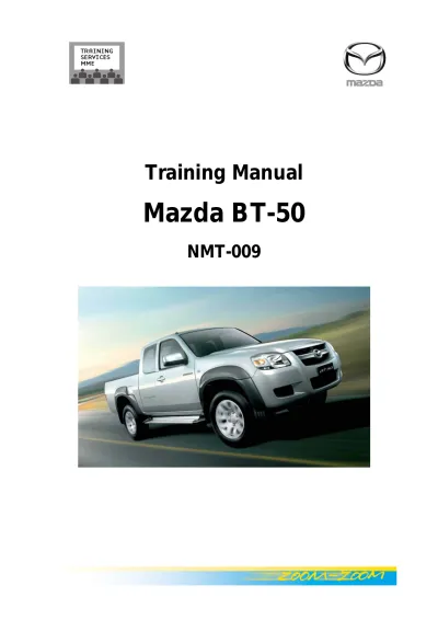 Preview: 2006 Mazda BT-50 Training Manual