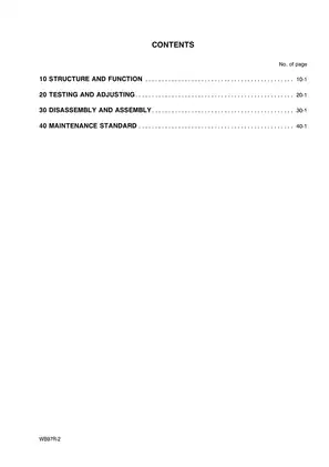 Komatsu WB97R-2 Backhoe Loader shop manual Preview image 3