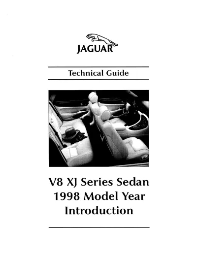 Jaguar XJ8 / XJ8L / XJR / Vanden Plas 1998 Service Manual (P/N PJM 18 15 12/80)
