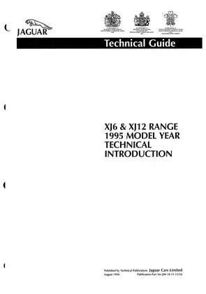 1995 Jaguar XJ6 & XJ12 Technical Guide - Detailed Service Manual Preview image 2