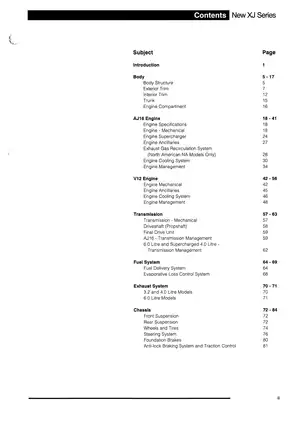  1995-1997 Jaguar XJ6, XJ12 technical guide Preview image 4