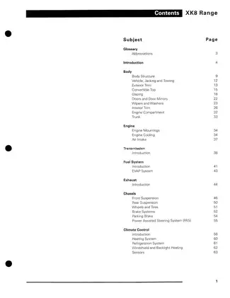 Jaguar XK8 Technical Guide & Service Manual (1996-2001) Preview image 4