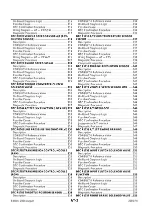 2005 Infiniti FX35 Automatic Transmission manual Preview image 2