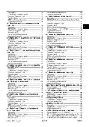 2005 Infiniti FX35 Automatic Transmission manual Preview image 3