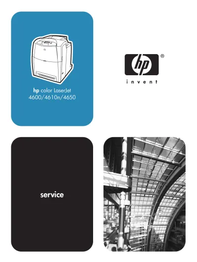 2000–2006 HP Color LaserJet 4600/4610n/4650 Service Manual (P/N C9660A)
