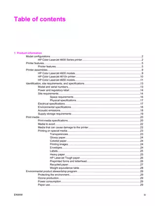 HP Color LaserJet 4600 Series Printer Service Manual Preview image 3