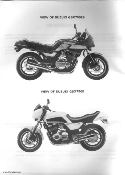 1983–1986 Suzuki GSX750E/ES Service Manual (P/N C4077-90960)