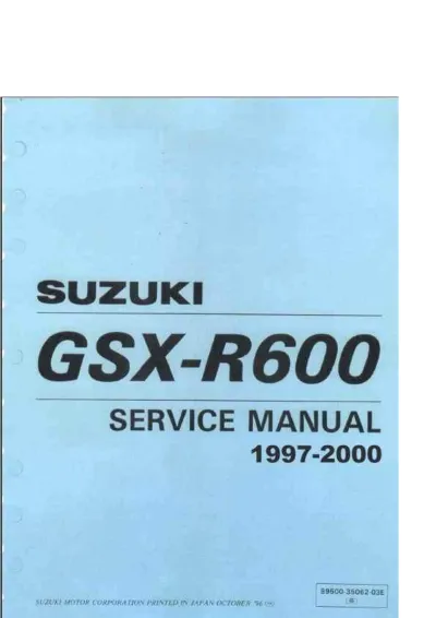 1997–2000 Suzuki GSX-R600 Service & Repair Manual (P/N 99500-35062-03E)