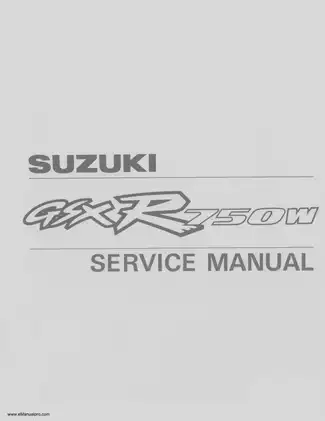 Suzuki GSX-R750W Service Manual - Comprehensive Repair Guide